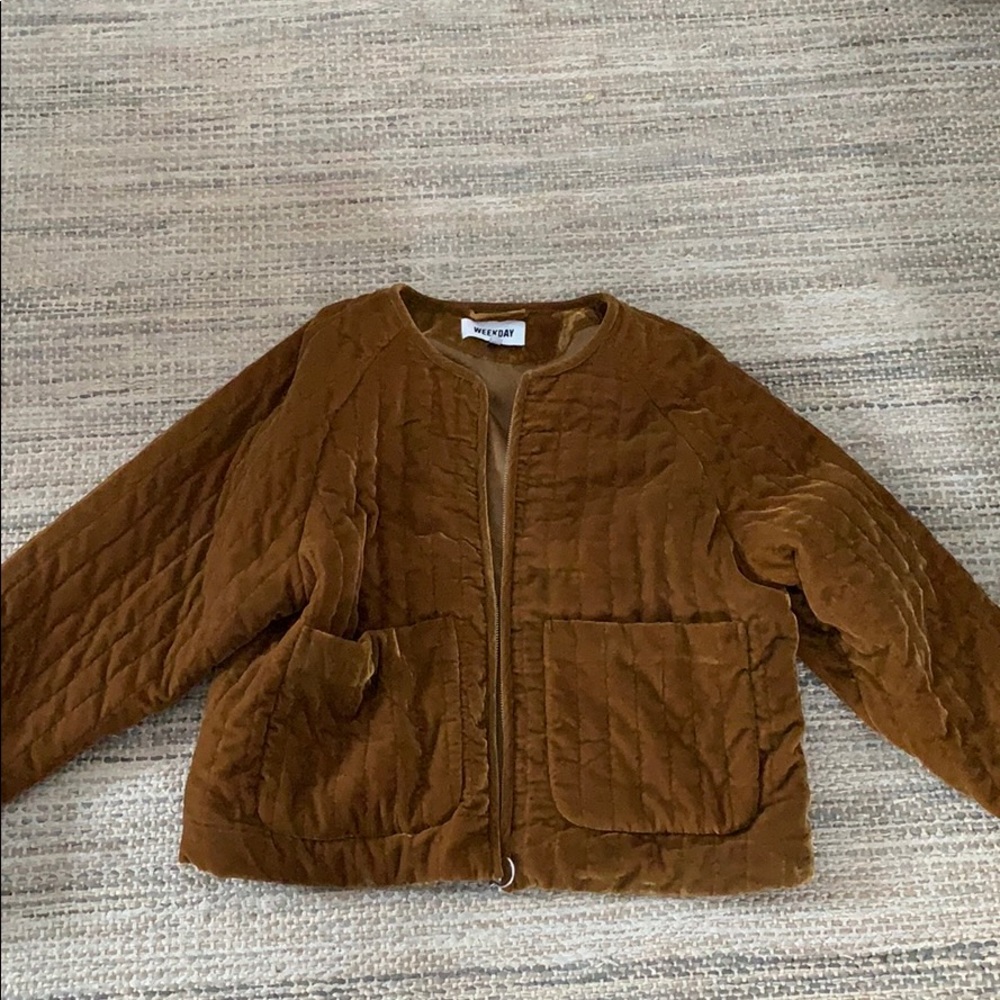 Velour bomber jacket